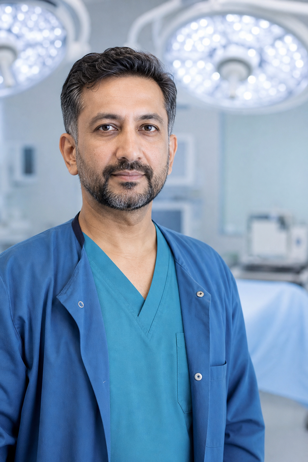 Dr. Wasif Rizwan Malik performing neurosurgery at Zeiss operating microscope, Bahawal Victoria Hospital, Bahawalpur