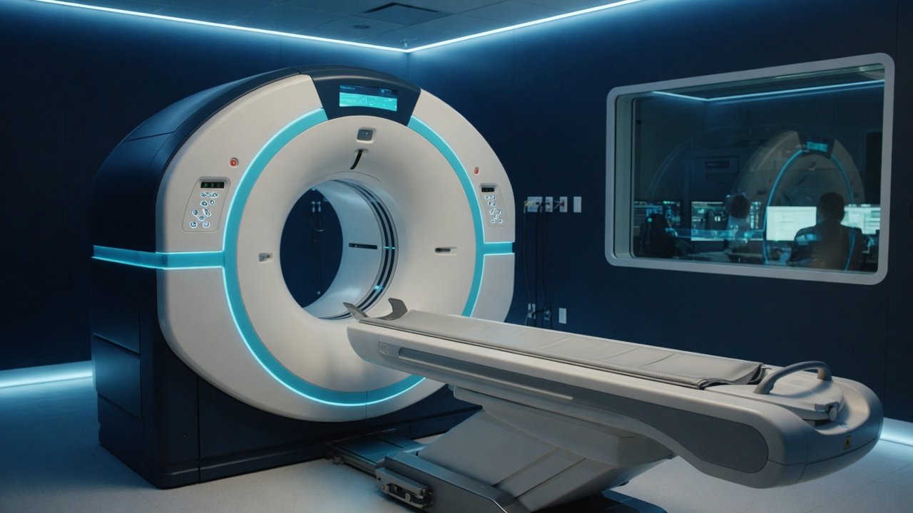 PET-CT scanner in a nuclear medicine suite